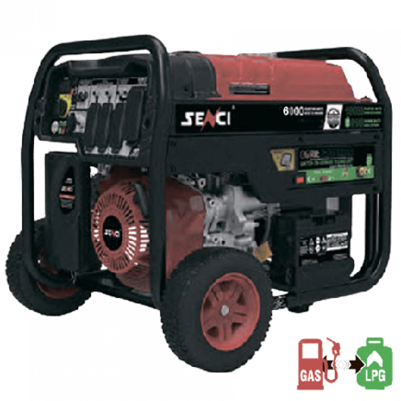 Генератор двопаливний (газ/бензин) SENCI SC 6000 E (D)